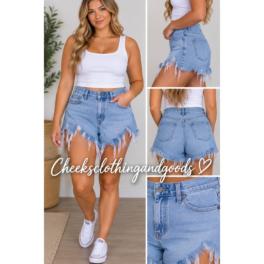 Abercrombie & Fitch 90s Relaxed Cutoff Shorts Light Wash size 33/16 Curve Love